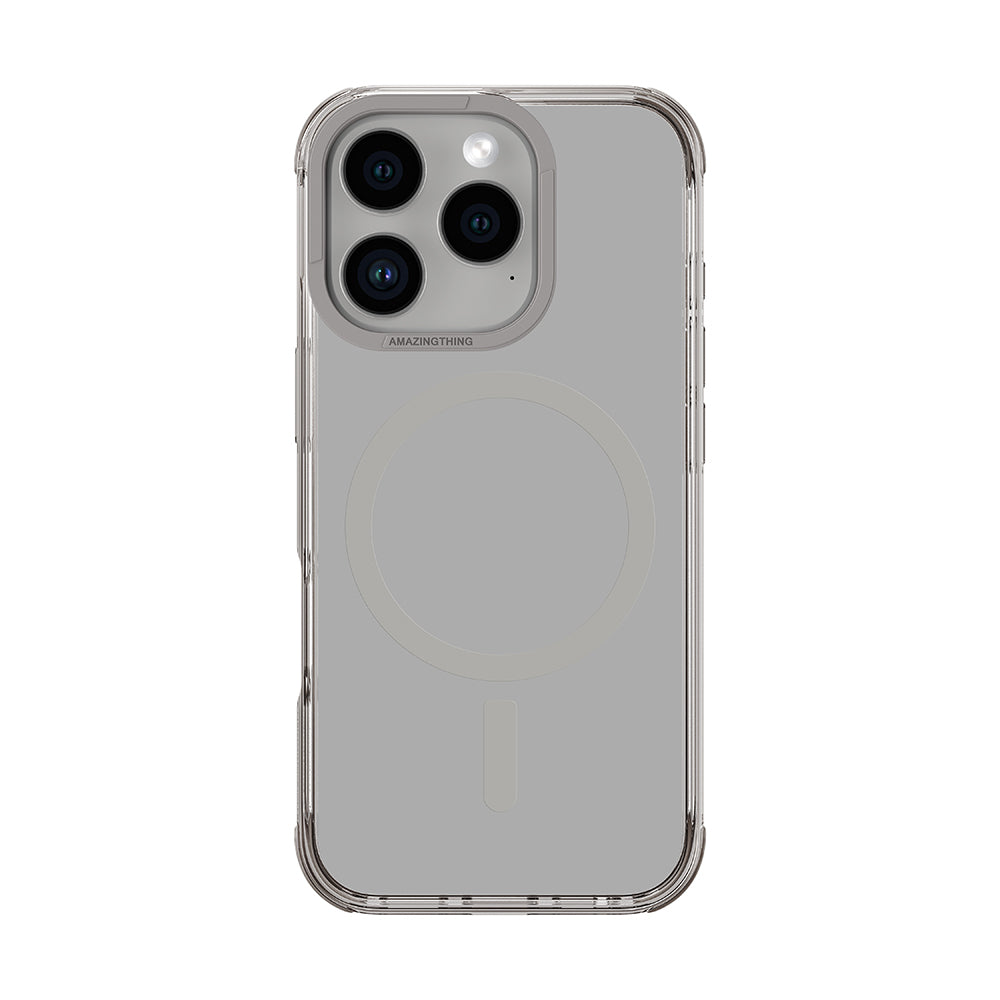 Apple iPhone 16 Pro Max Case M-safe Charging Feature Amazingthing Omni Series Cover Gray