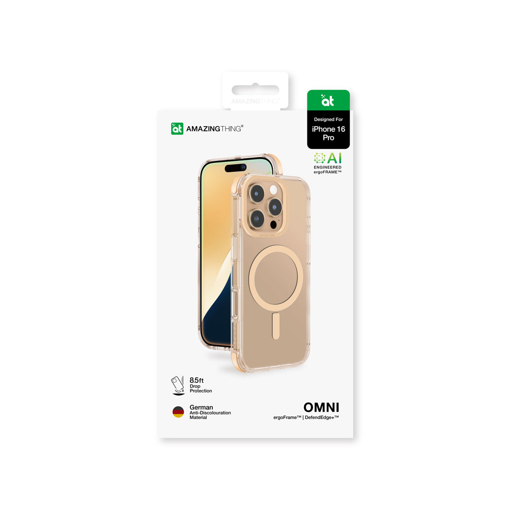 Apple iPhone 16 Pro Max Kılıf M-safe Şarj Özellikli Amazingthing Omni Serisi Kapak Rose Gold