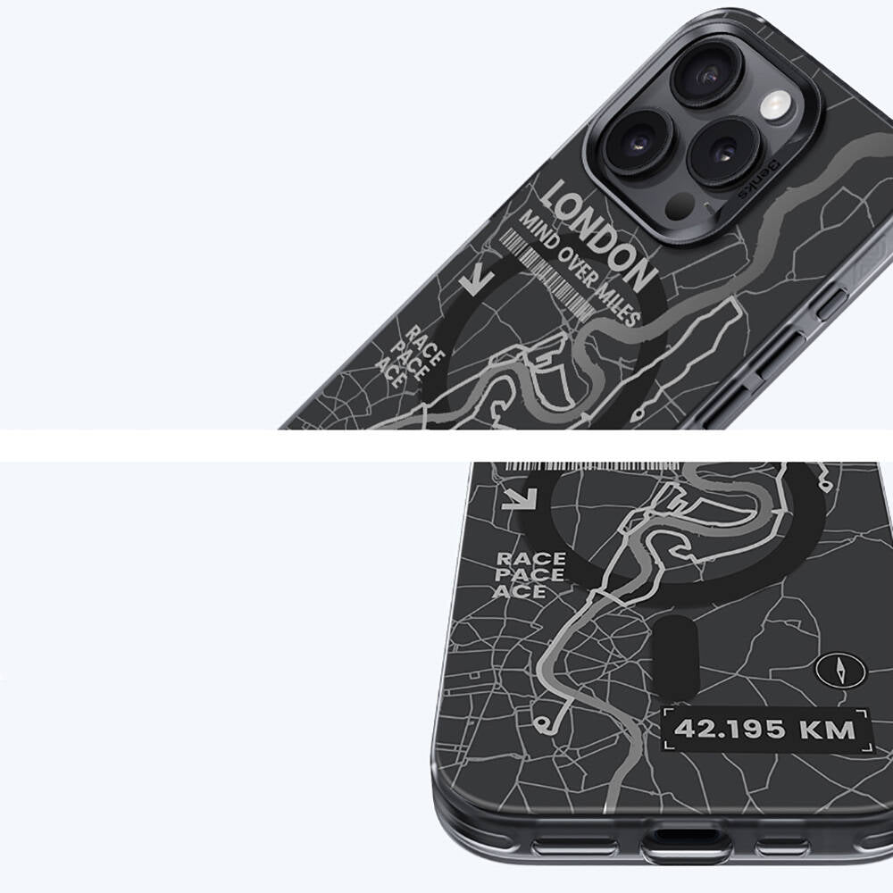 Apple iPhone 16 Pro Max Kılıf M-safe Şarj Özellikli Benks City Serisi Kapak Mavi