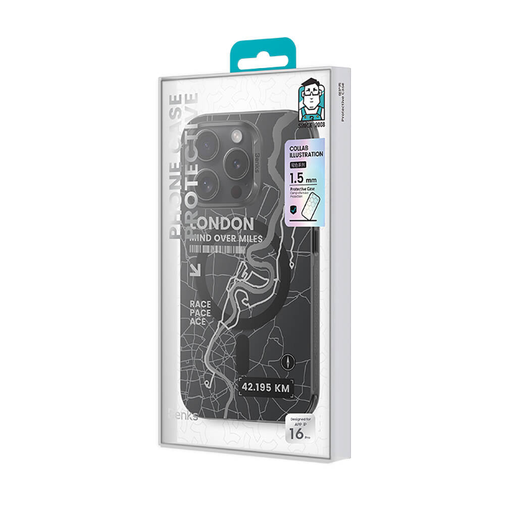 Apple iPhone 16 Pro Max Kılıf M-safe Şarj Özellikli Benks City Serisi Kapak Mavi
