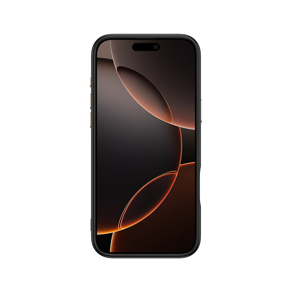 Apple iPhone 16 Pro Max Kılıf M-safe Şarj Özellikli Karbon Fiber Görünümlü Zore Antina Kapak Siyah-Gri