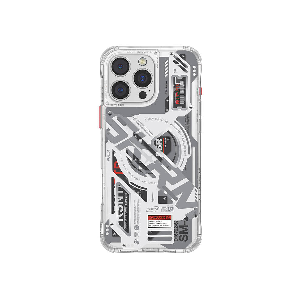 Apple iPhone 16 Pro Max Case M-safe Charging Feature Layered Machine Themed SkinArma Ekho Cover Transparent