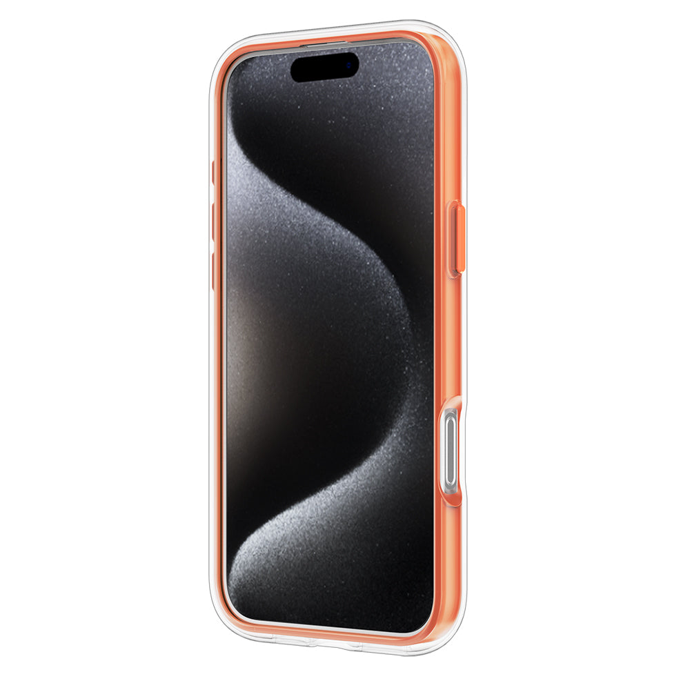 Apple iPhone 16 Pro Max Case M-Safe Charging Feature Raptic AirJoy Series 360 Degree Rotating Stand Cover Orange