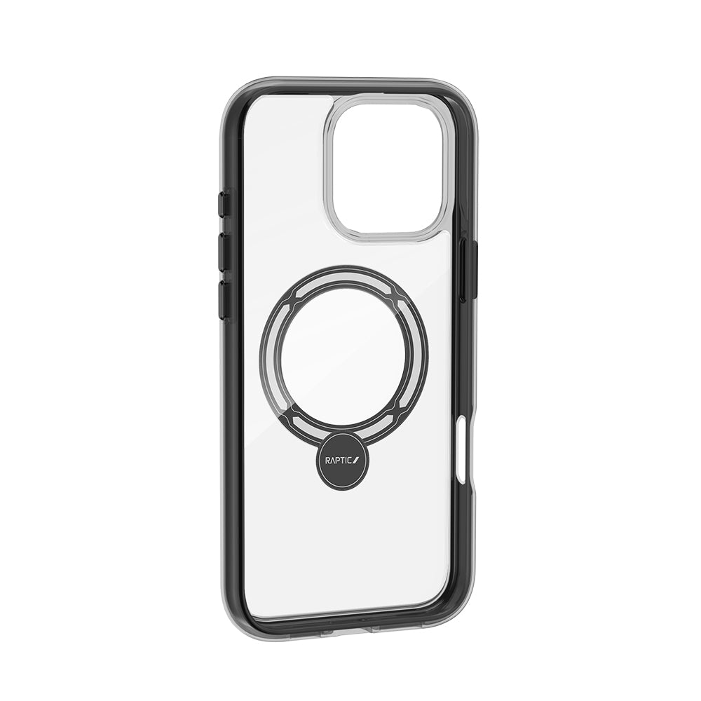 Apple iPhone 16 Pro Max Case M-Safe Charging Feature Raptic AirJoy Series 360 Degree Rotating Stand Cover Orange