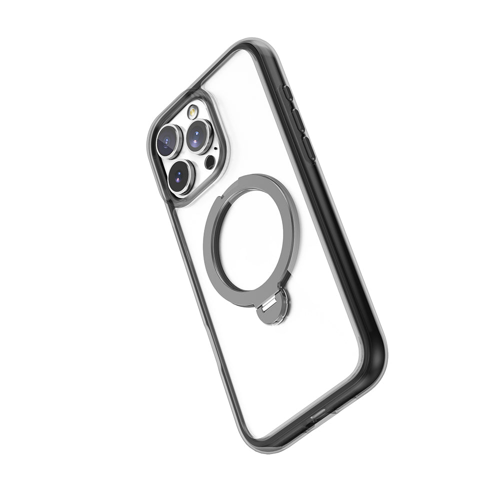 Apple iPhone 16 Pro Max Kılıf M-safe Şarj Özellikli Raptic AirJoy Serisi 360 Derece Dönebilen Standlı Kapak Turuncu