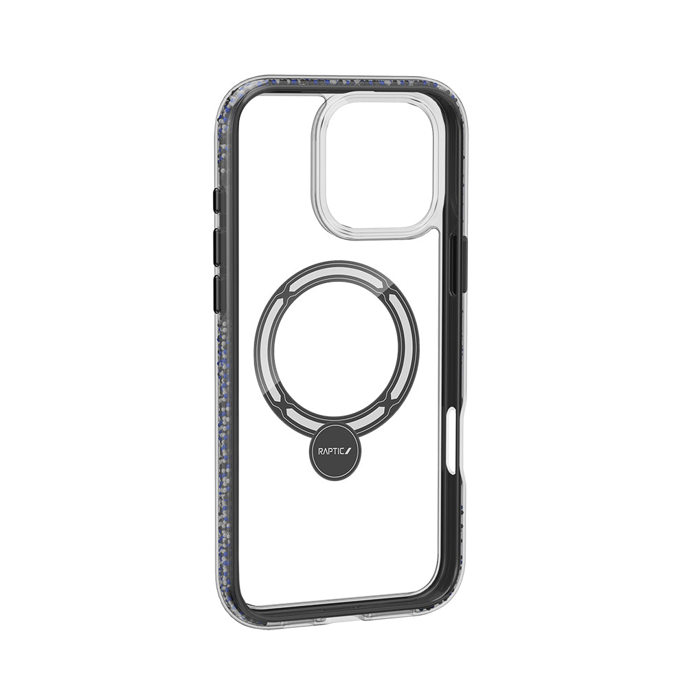 Apple iPhone 16 Pro Max Kılıf M-safe Şarj Özellikli Raptic AirJoy Serisi Boncuk Tasarımlı 360 Derece Dönebilen Standlı Kapak Turuncu