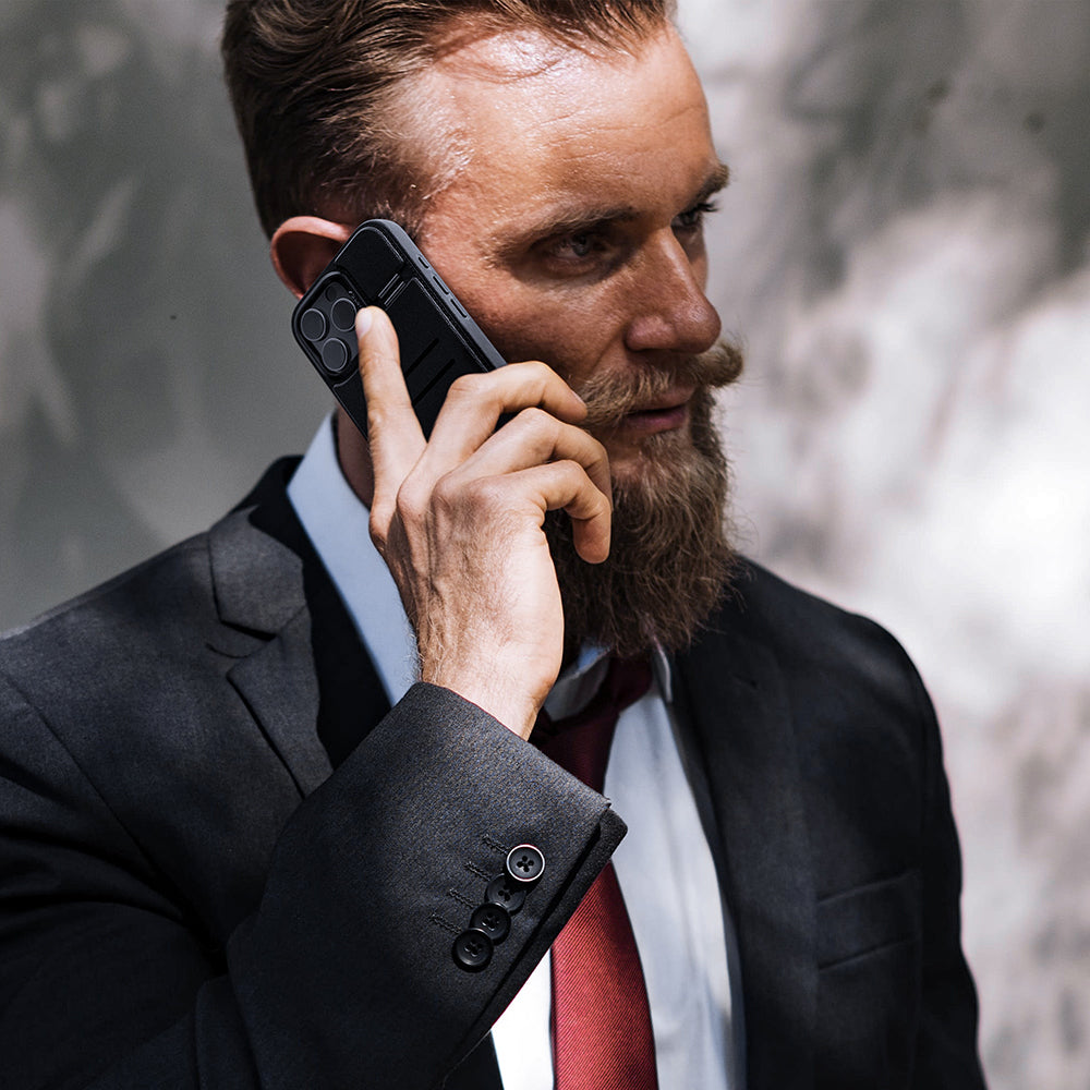 Apple iPhone 16 Pro Max Kılıf M-safe Şarj Özellikli Raptic Slim Wallet Serisi Deri Görünümlü Kartlıklı Standlı Kapak Siyah