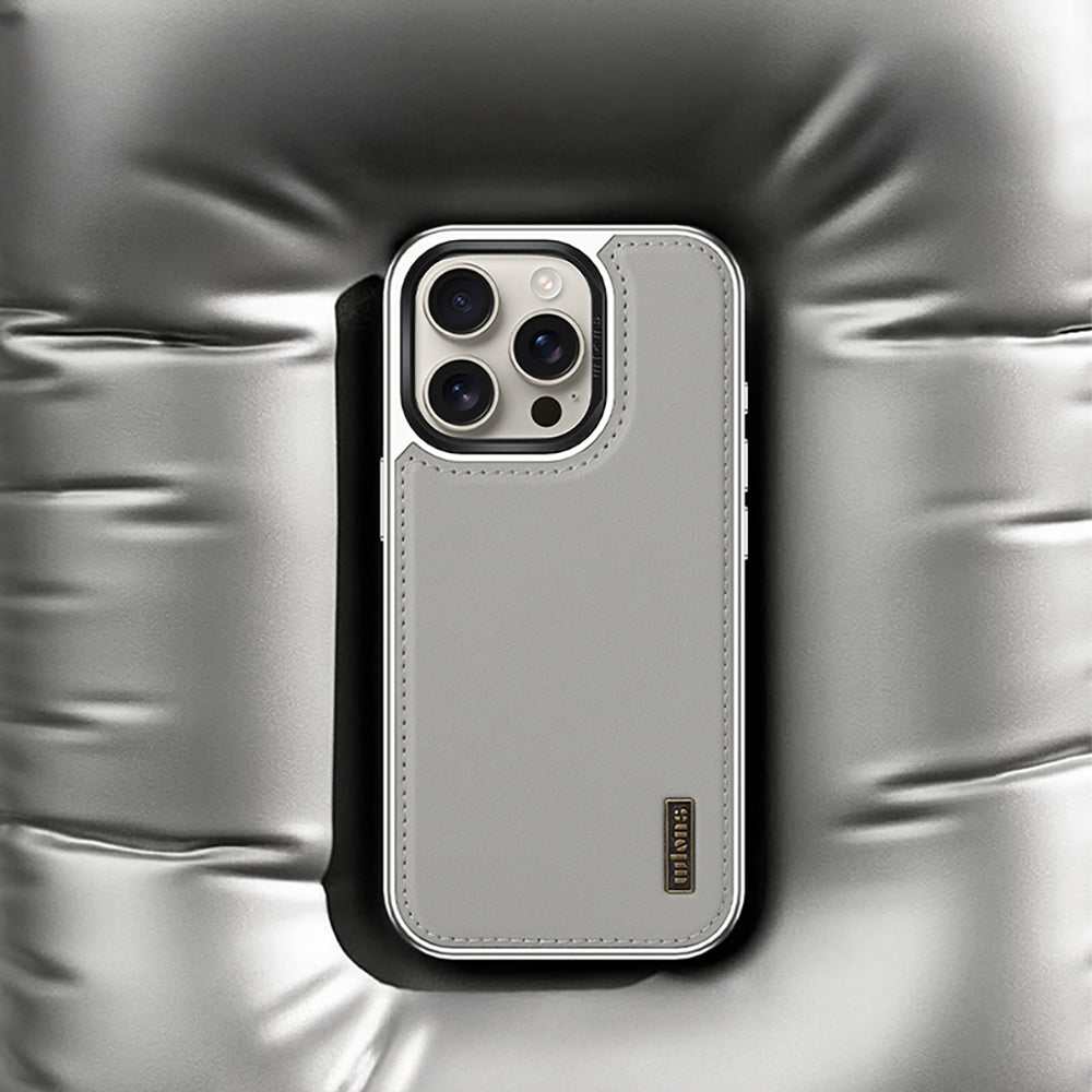 Apple iPhone 16 Pro Max Kılıf M-safe Şarj Özellikli Standlı Leto Kapak Gri