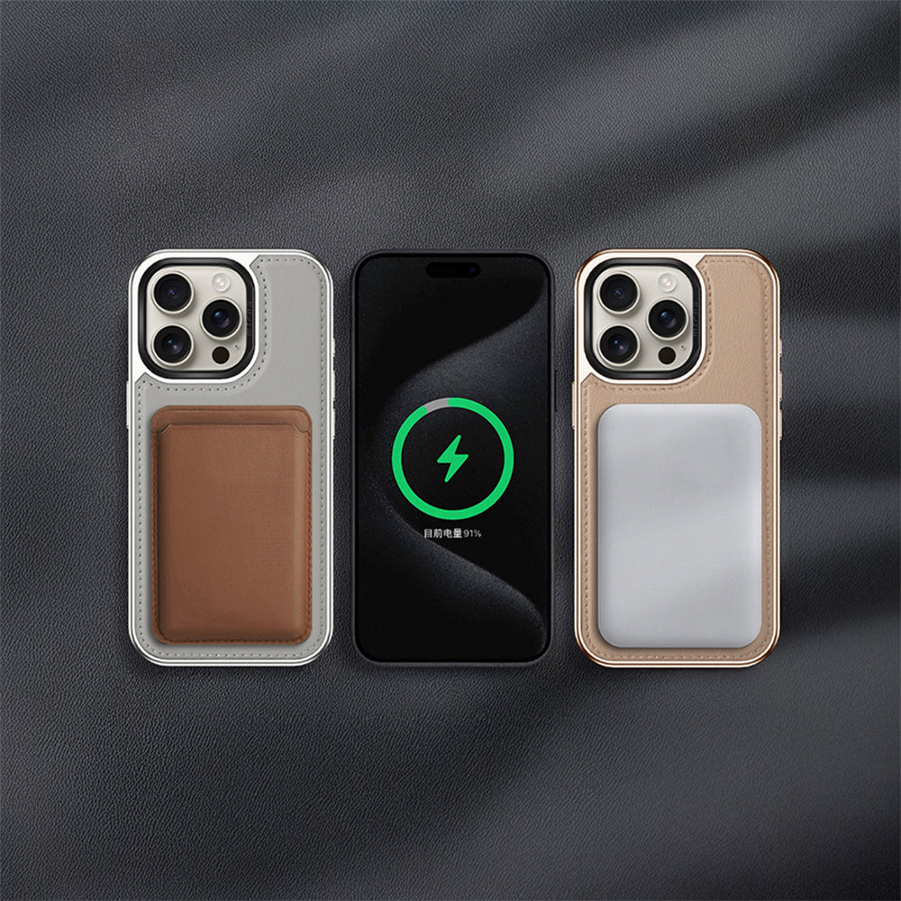 Apple iPhone 16 Pro Max Case M-safe Charging Stand Leto Cover Gray