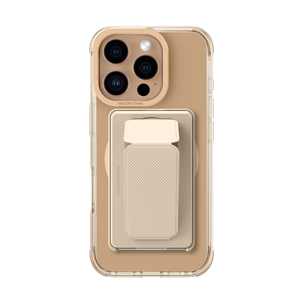 Apple iPhone 16 Pro Max Case M-safe Charging Stand Set Amazingthing Omni Adventure Series Cover Gray