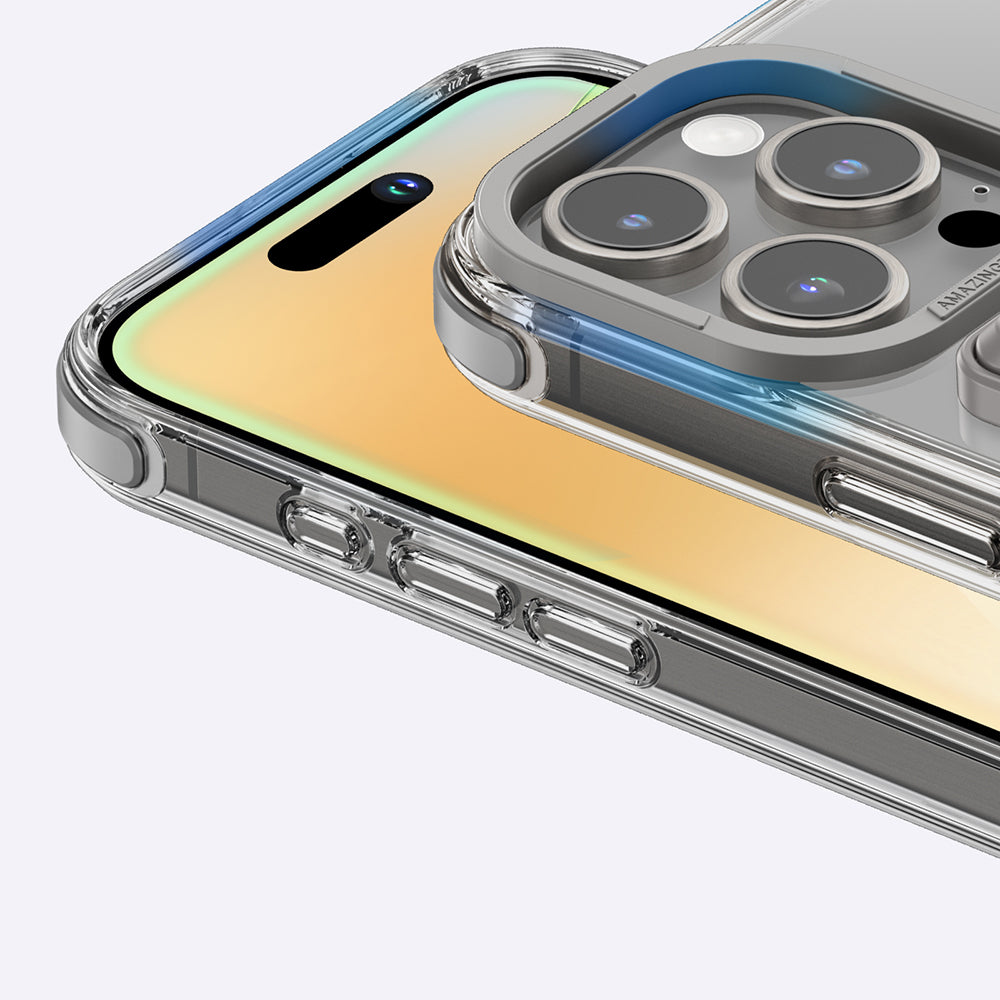 Apple iPhone 16 Pro Max Case M-safe Charging Stand Set Amazingthing Omni Adventure Series Cover Gray
