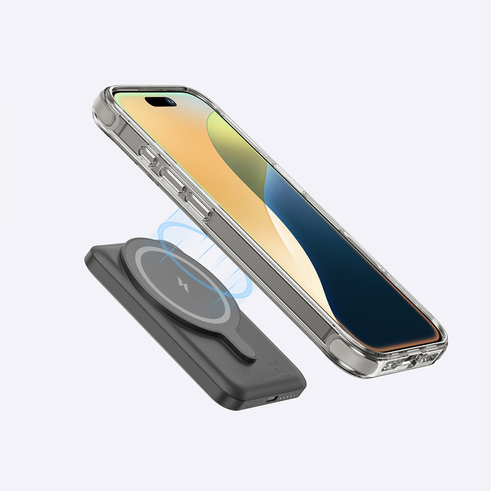 Apple iPhone 16 Pro Max Kılıf M-safe Şarj Özellikli Standlı Set Amazingthing Omni Adventure Serisi Kapak Rose Gold