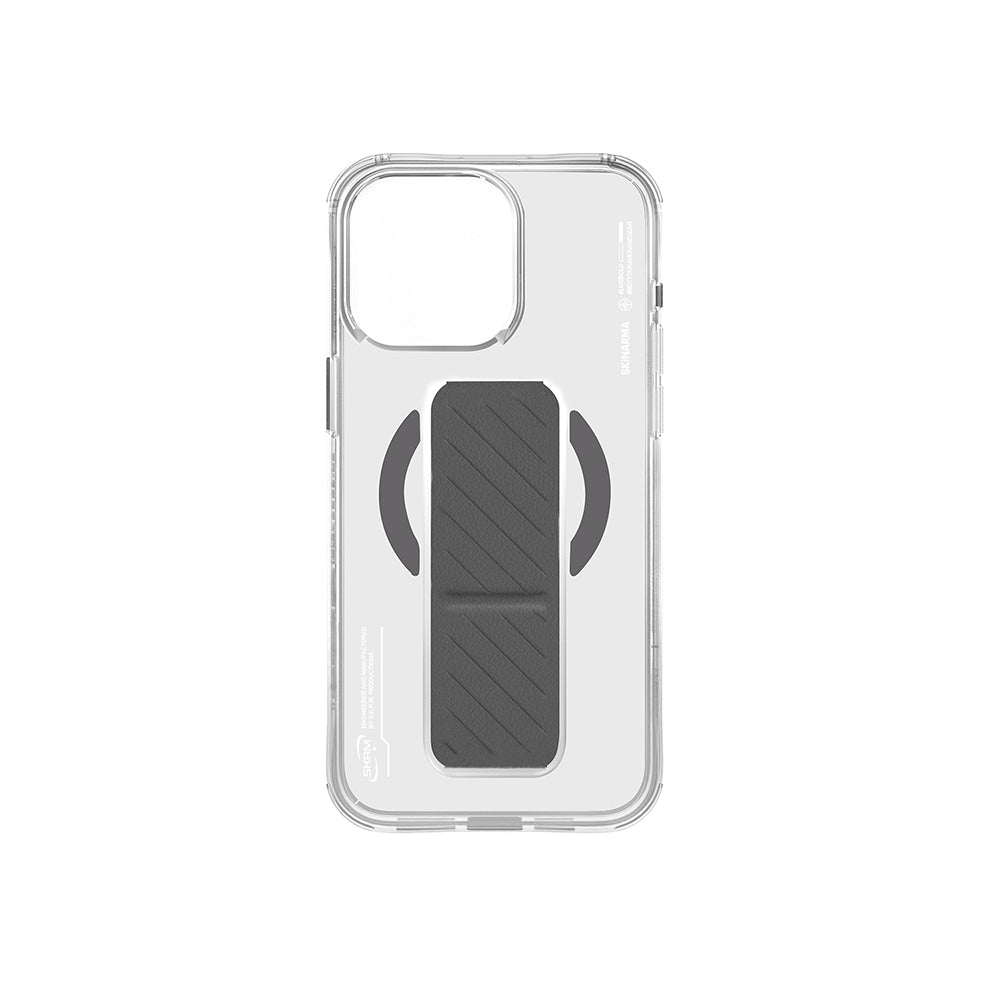 Apple iPhone 16 Pro Max Case M-safe Charging Feature Technology Patterned Stand Skinarma Axon Cover Black