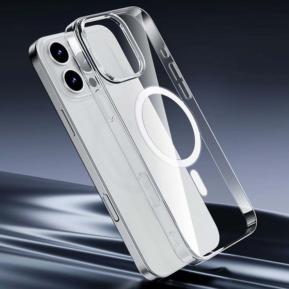 Apple iPhone 16 Pro Max Case M-safe Charging Feature Wiwu YXK-207 Invisible Pro Hard PC Cover Transparent