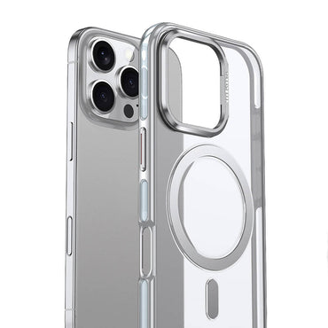 Apple iPhone 16 Pro Max Kılıf M-safe Şarj Özellikli Wlons Standlı Efsane Kapak Titanyum-Gold