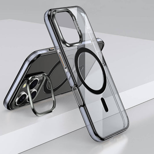 Apple iPhone 16 Pro Max Kılıf M-safe Şarj Özellikli Wlons Standlı Efsane Kapak