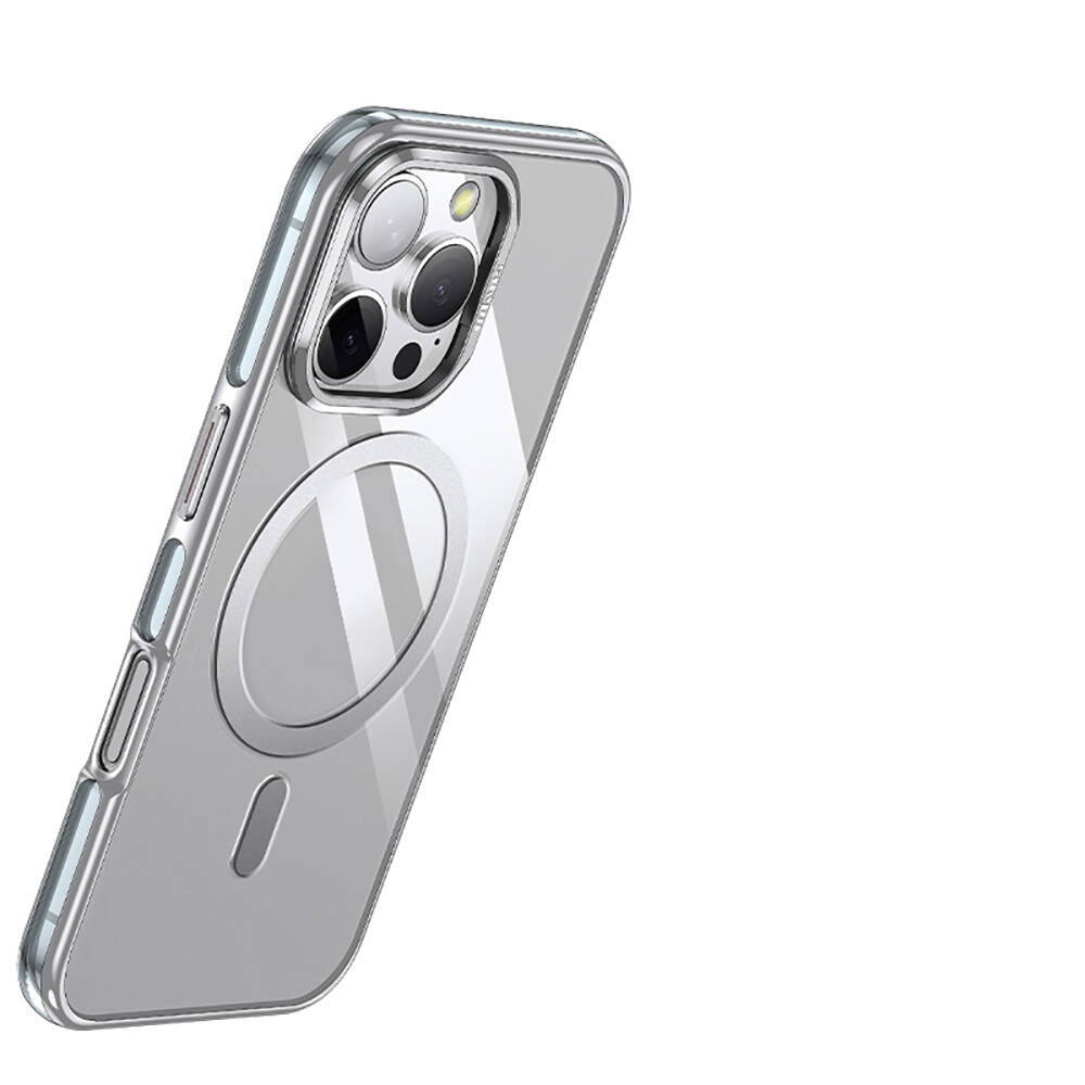 Apple iPhone 16 Pro Max Kılıf M-safe Şarj Özellikli Wlons Standlı Efsane Kapak Titanyum-Gold