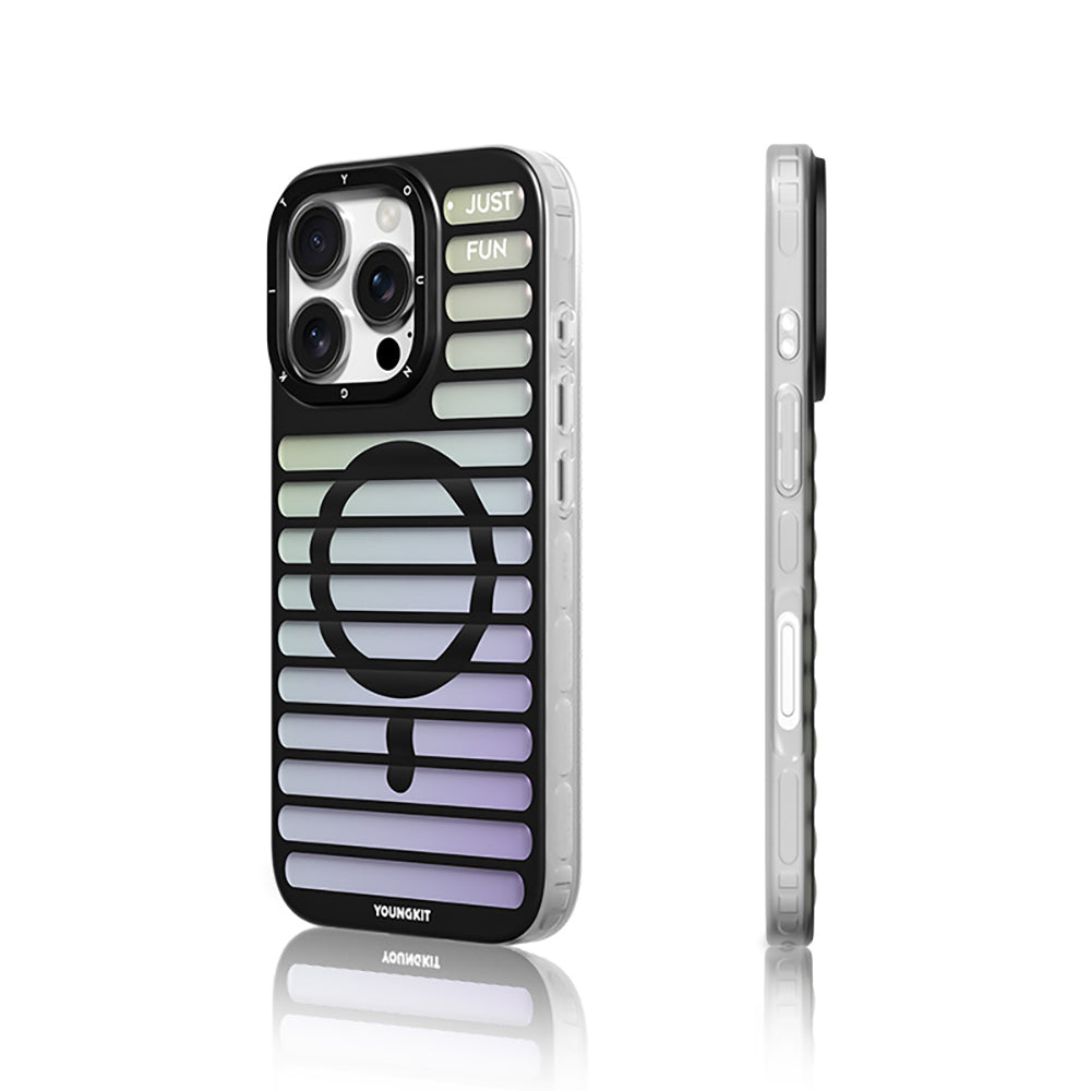 Apple iPhone 16 Pro Max Case M-safe Charging Feature Youngkit Geek Series Cover Black