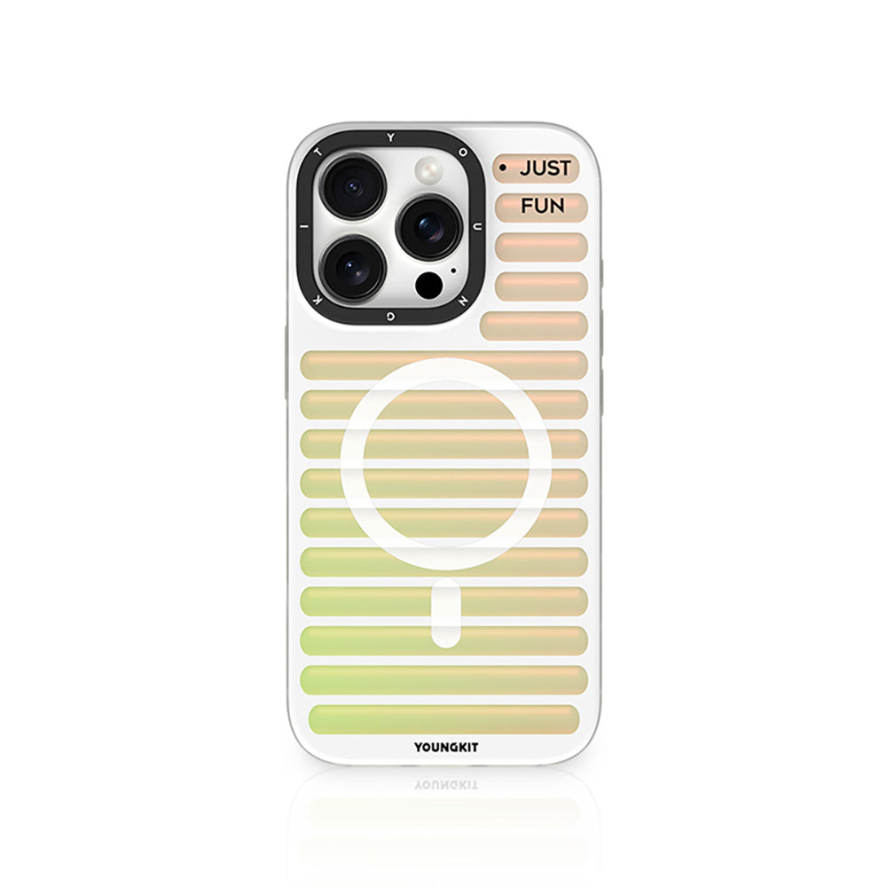 Apple iPhone 16 Pro Max Case M-safe Charging Feature Youngkit Geek Series Cover White