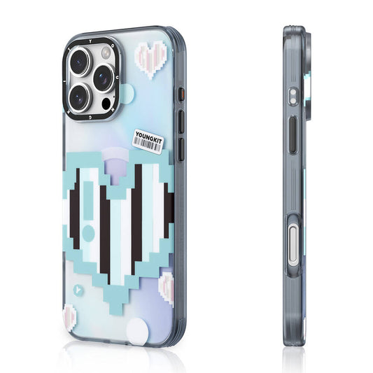 Apple iPhone 16 Pro Max Kılıf M-safe Şarj Özellikli Youngkit Love Serisi Kapak Yeşil