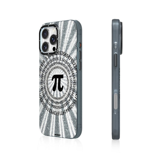 Apple iPhone 16 Pro Max Kılıf M-safe Şarj Özellikli Youngkit Mathematical Serisi Kapak Gri