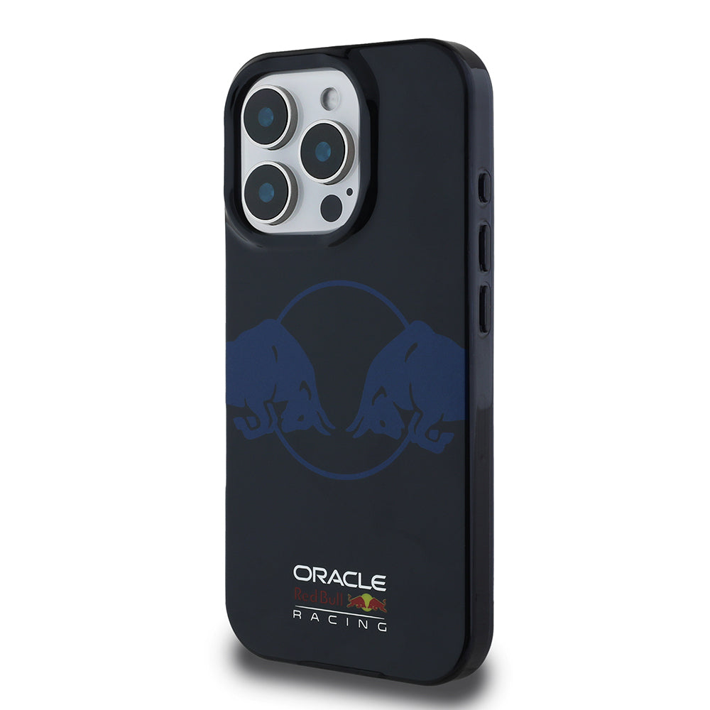 Apple iPhone 16 Pro Max Kılıf Redbull Orjinal Lisanslı M-safe Şarj Özellikli IML Çift Boğa Baskılı Sert PC Kapak Lacivert
