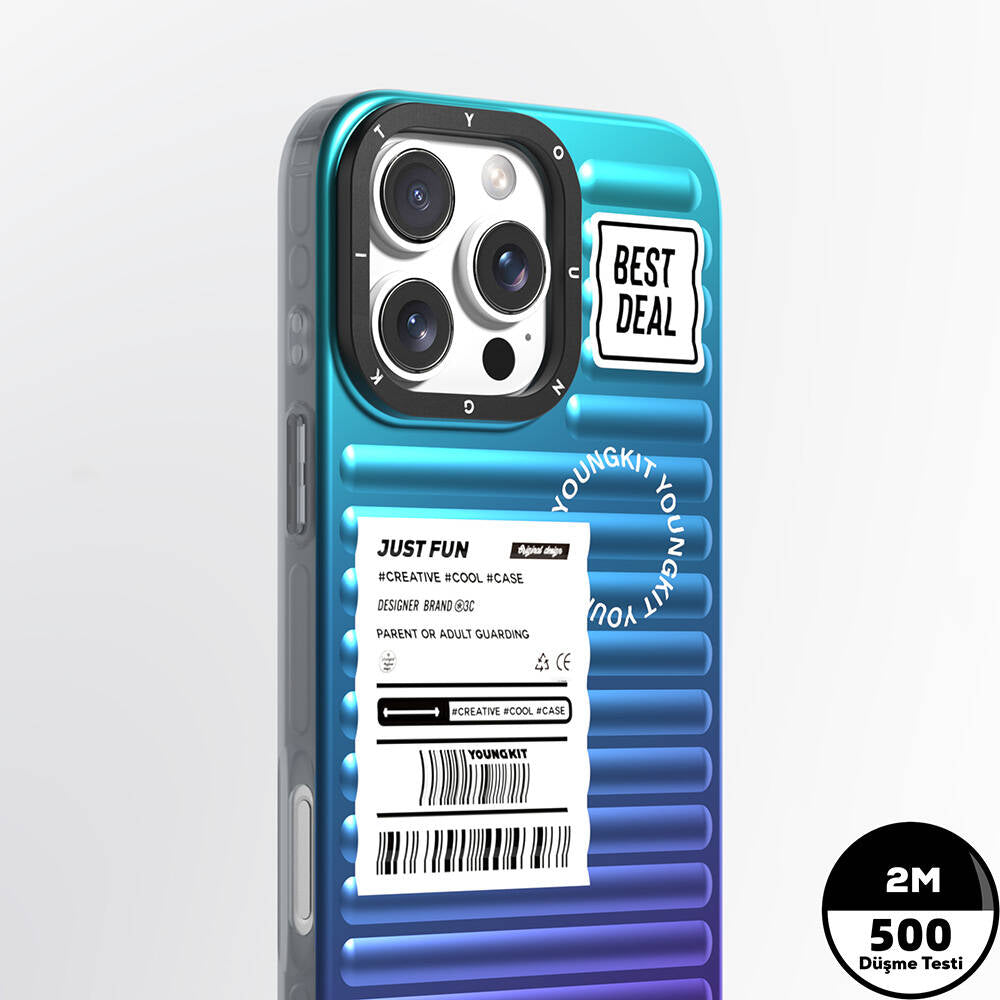 Apple iPhone 16 Pro Max Kılıf YoungKit The Secret Color Serisi Kapak Mavi