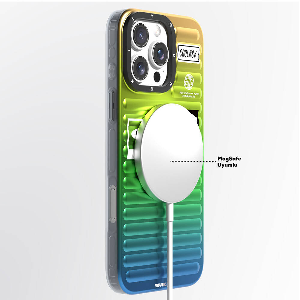Apple iPhone 16 Pro Max Kılıf YoungKit The Secret Color Serisi Kapak Mavi