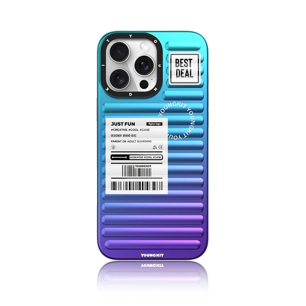 Apple iPhone 16 Pro Max Kılıf YoungKit The Secret Color Serisi Kapak Mavi