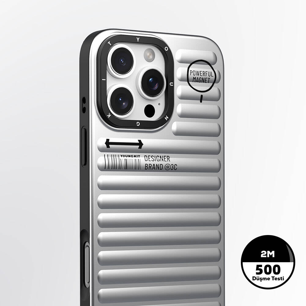 Apple iPhone 16 Pro Max M-safe Charging Case Matte Color Design Youngkit Original Series Cover Black