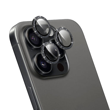 Apple iPhone 16 Pro Max Wiwu LG-006 Diamond Lens Guard Easy Application Camera Lens Protector Silver