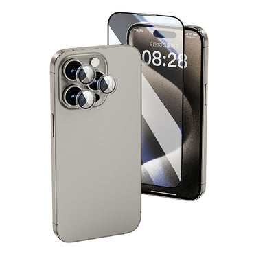 Apple iPhone 16 Pro Max Wiwu Wi-IP002 2in1 Tempered Glass Handset Anti-Dust Screen Protector and Camera Lens Protector Set Transparent