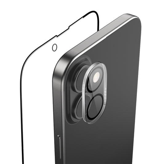 Apple iPhone 16 Raptic 2-in-1 Tempered Screen Protector + Lens Protector Set Transparent