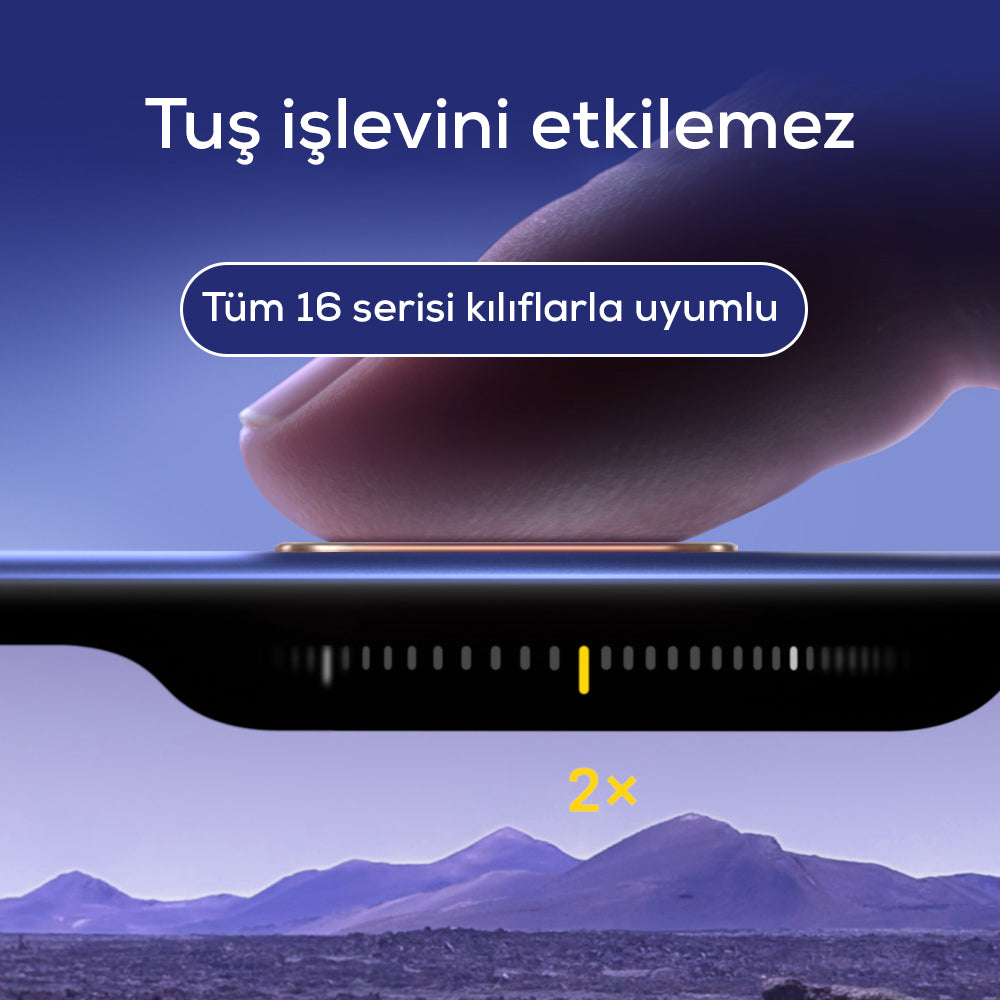 Apple iPhone 16 Serisi Uyumlu Metal Alaşımlı Hassas Dokunmatik Kamera Denetim Butonu Koruyucu Siyah