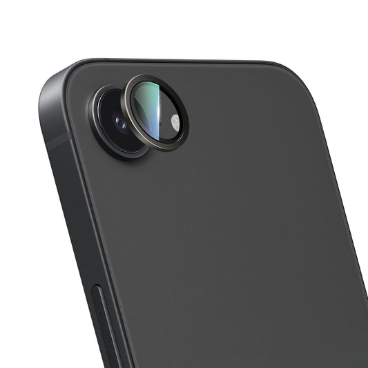 Apple iPhone 16E CaseWorld Alloy Series Oleophobic Anti-Reflective Camera Lens Protector Black