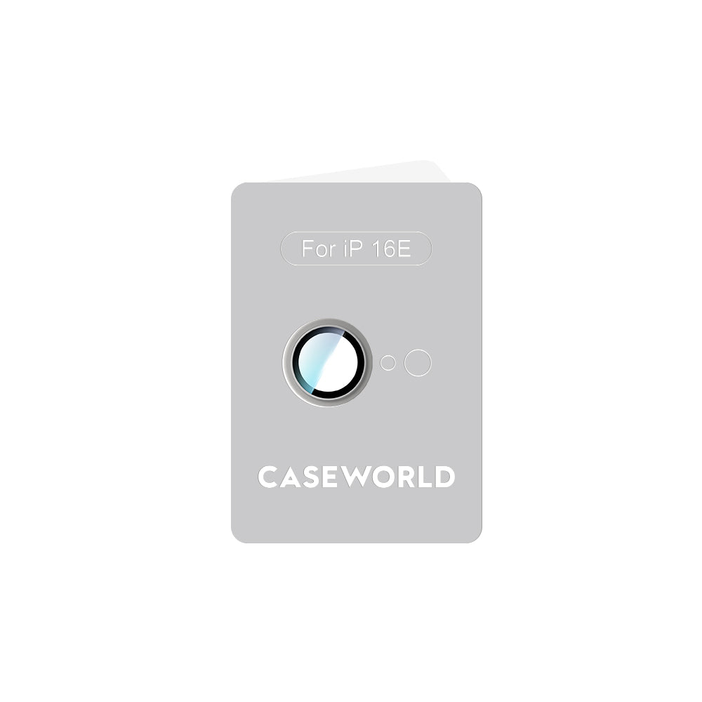 Apple iPhone 16E CaseWorld Alloy Series Oleophobic Anti-Reflective Camera Lens Protector Silver
