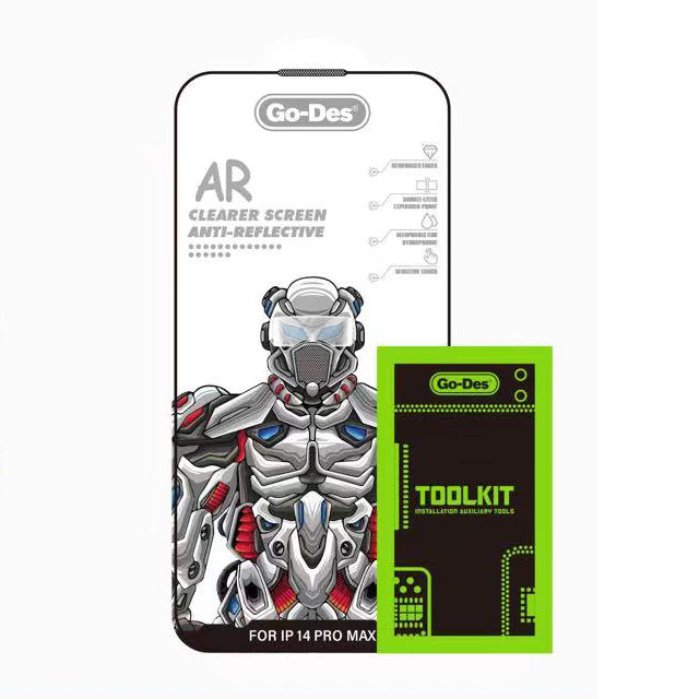 Apple iPhone 16E Go Des Anti-Reflective Tempered Glass Screen Protector Black