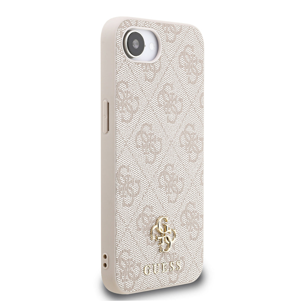 Apple iPhone 16E Case Guess Original Licensed M-safe Charging Feature Small 4G Classic Cover Pink