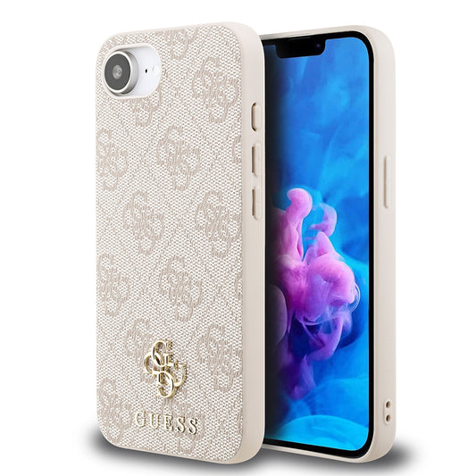 Apple iPhone 16E Kılıf Guess Orjinal Lisanslı M-safe Şarj Özellikli Small 4G Classic Kapak Pembe