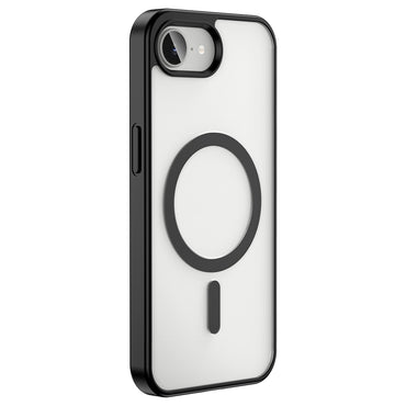 Apple iPhone 16E Case M-safe Wireless Charging Feature Silicone Zore Aegean Cover Black