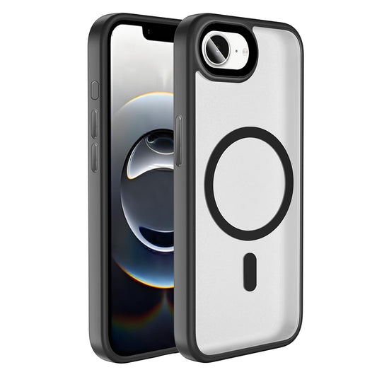 Apple iPhone 16E Case Matte Back Surface Wireless Charging Feature Zore Flet M-safe Cover Black