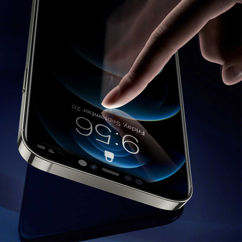 Apple iPhone 16E Wiwu Easy Install iPrivacy Tempered Screen Protector Black