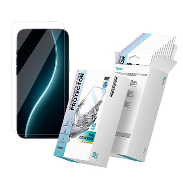 Apple iPhone 17 Air Benks Glass Warrior Safir Coating 0.3mm Cam Ekran Koruyucu 10'lu Paket Şeffaf