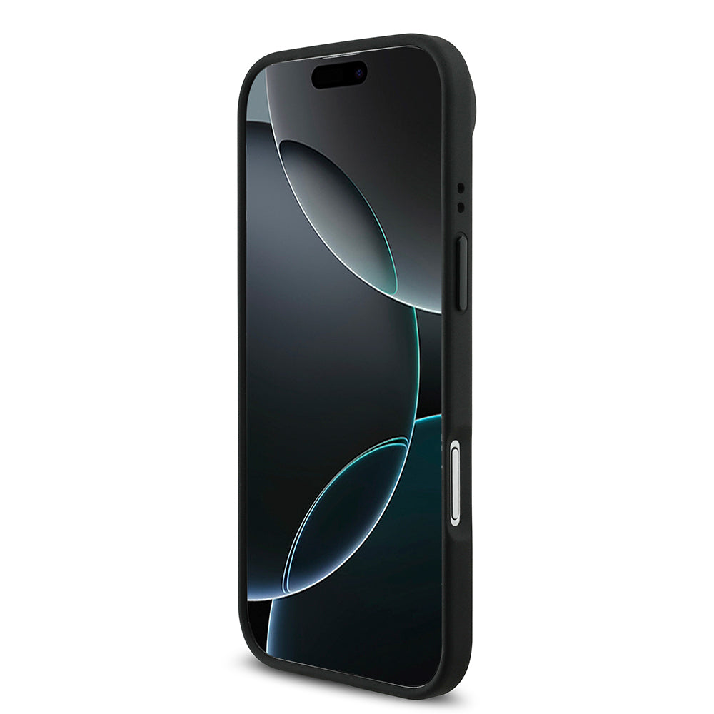 Apple iPhone 17 Air Kılıf BMW Orjinal Lisanslı M-safe Şarj Özellikli Deri Arka Yüzey Metal Logolu Delikli Şerit Tasarımlı Kapak  Mavi