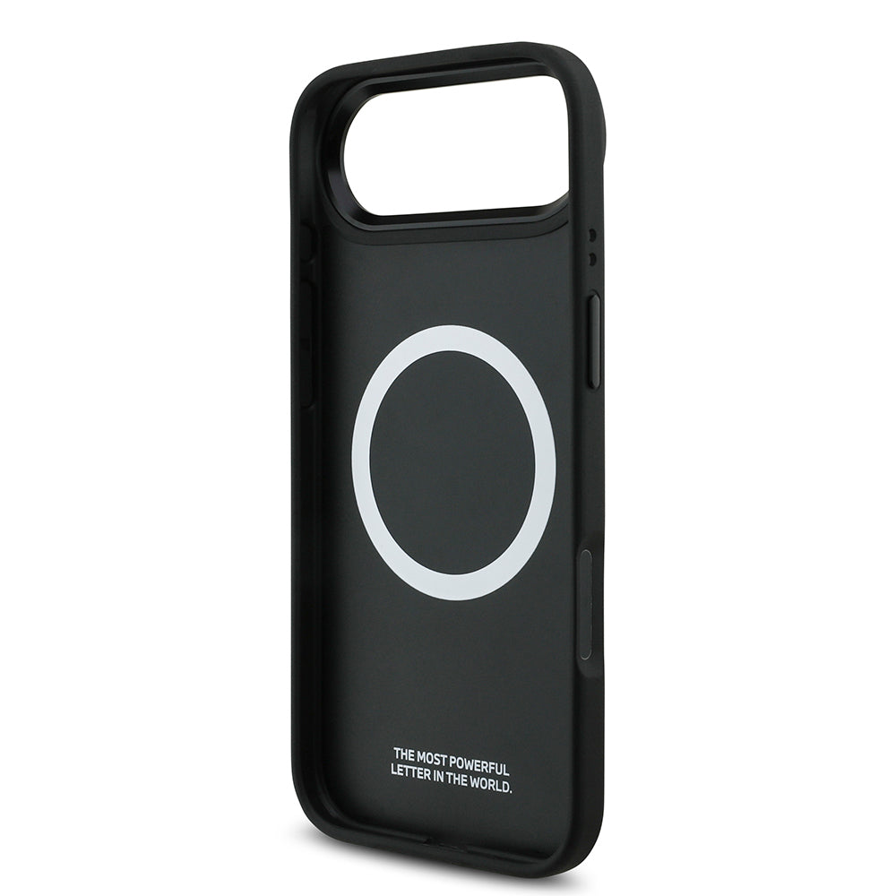 Apple iPhone 17 Air Case BMW Original Licensed M-Safe Charging Feature M Logo Three Stripe Perforated Leather Cover Gray