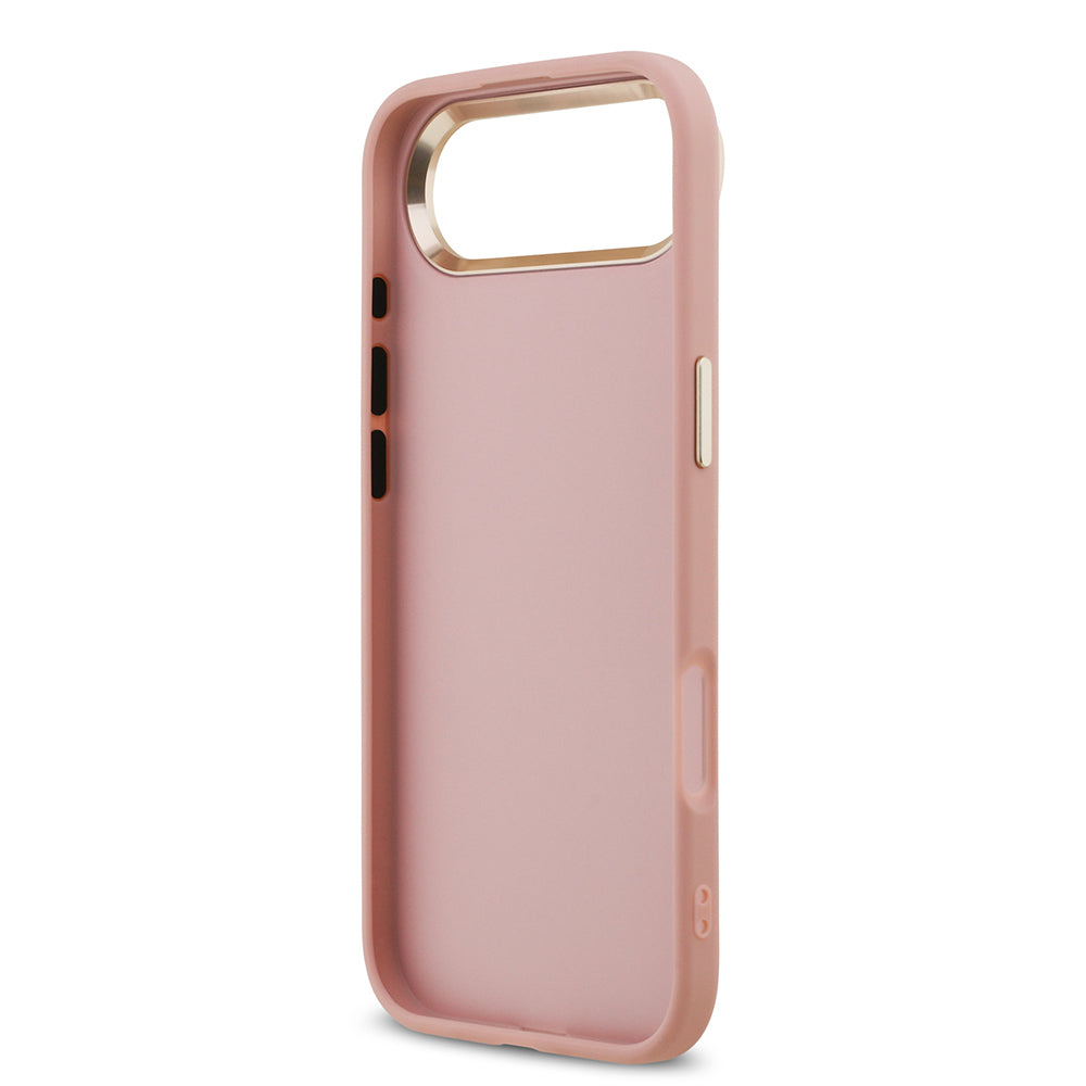 Apple iPhone 17 Air Kılıf Guess Orjinal Lisanslı 4G Büyük Metal Kamera Çerçeveli ve Logolu Glitter Kapak Siyah