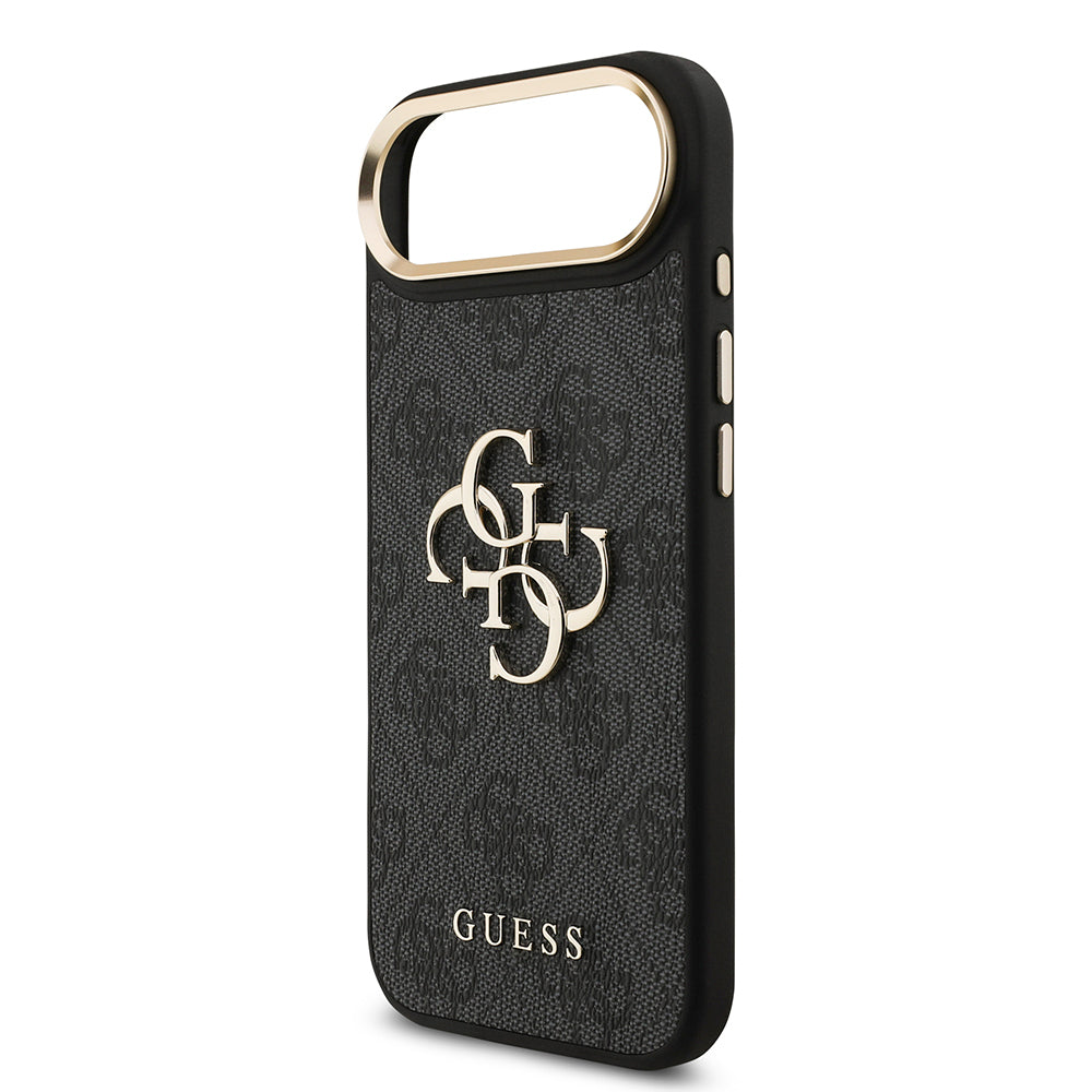 Apple iPhone 17 Air Case Guess Original Licensed 4G Large Metal Logo Thick Strap Cover Brown