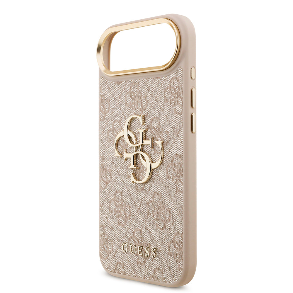 Apple iPhone 17 Air Case Guess Original Licensed 4G Large Metal Logo Thick Strap Cover Black