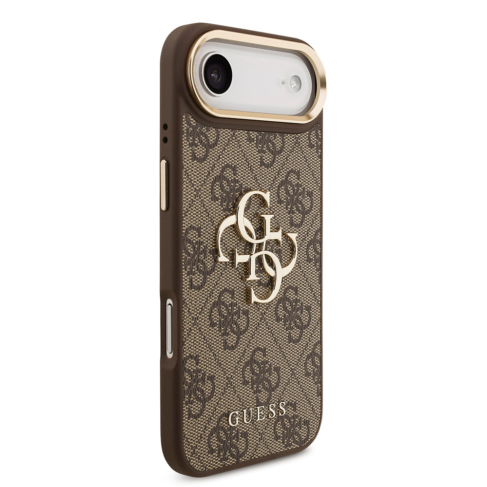 Apple iPhone 17 Air Case Guess Original Licensed 4G Large Metal Logo Thick Strap Cover Black