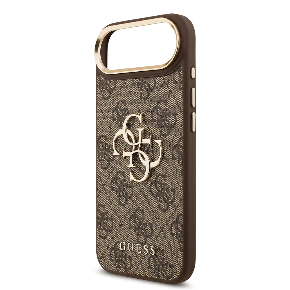 Apple iPhone 17 Air Case Guess Original Licensed 4G Large Metal Logo Thick Strap Cover Pink